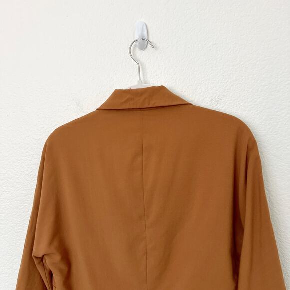 [Vintage] Cinzia M. Iaffaldano Size Medium M Cognac Brown Wool Cropped Jacket - Picture 4 of 12